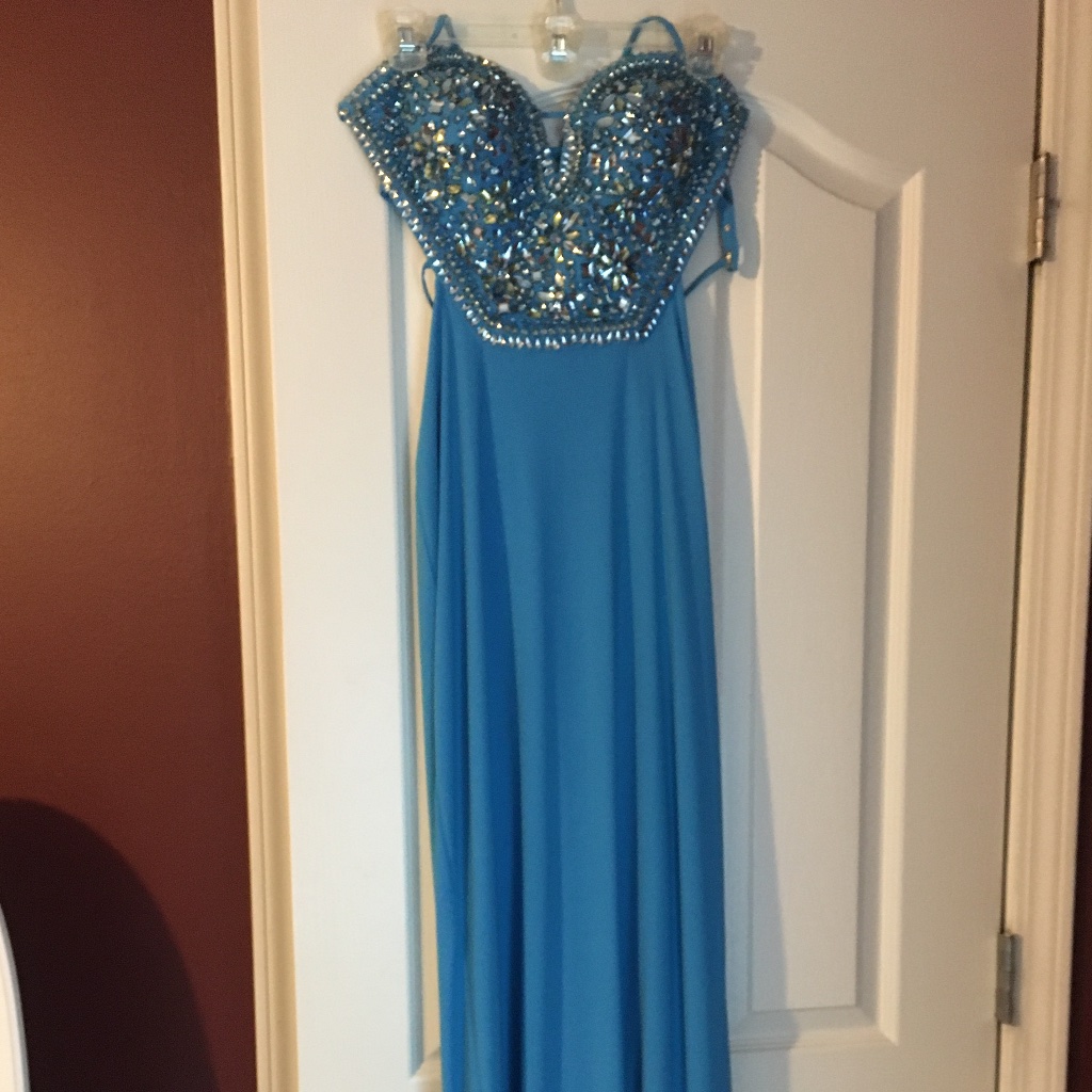 Light Blue Prom Evening Dress